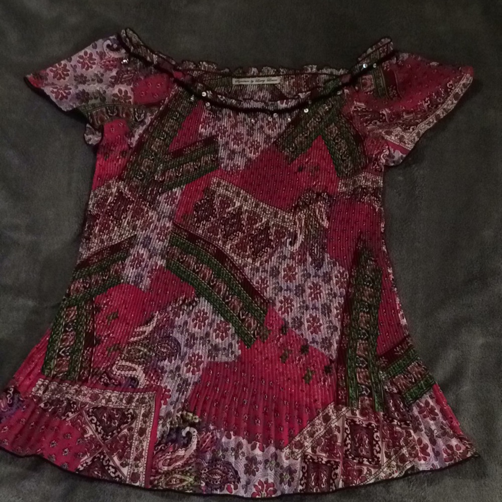 Signature by Larry Levine Crinkled Shirt Size XL